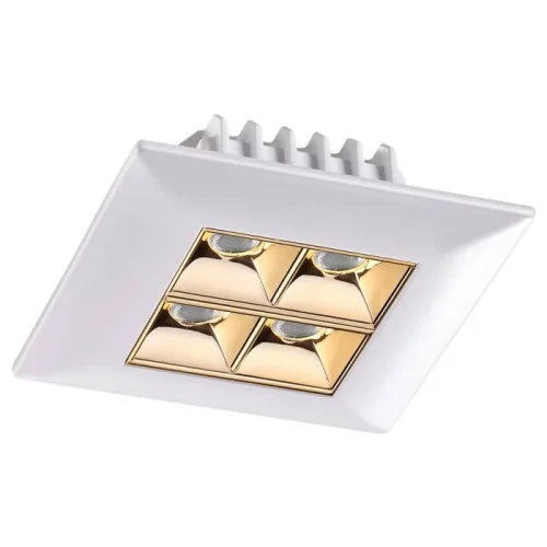 Светильник точечный LED ANTEY 357834 Novotech белый на 1 лампу, основание белое золотое в стиле современный 