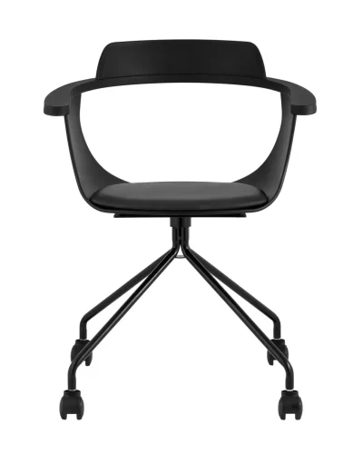 Кресло Doulton, черный УТ000036494 Stool Group, чёрный/экокожа, ножки/металл/чёрный, размеры - ****610*515 фото 2