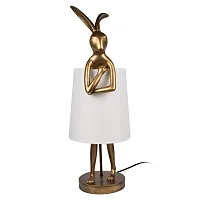 Настольная лампа Lapine 10315/B White LOFT IT белая 1 лампа, основание золотое смола в стиле современный животные