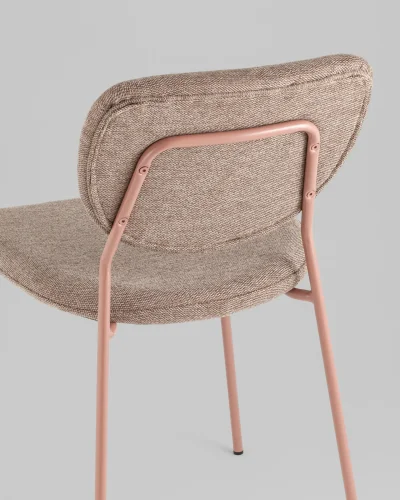 Стул обеденный Gigi, коричневый, розовые ножки УТ000039033 Stool Group, коричневый/шенилл, ножки/металл/розовый, размеры - ***** фото 6
