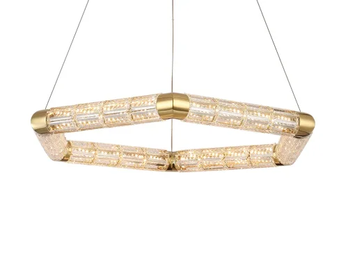 Светильник подвесной LED 8486/800 gold Newport прозрачный 1 лампа, основание золотое в стиле американский современный классический квадраты фото 2