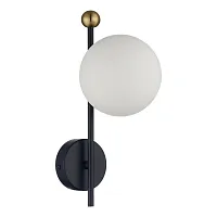 Бра Melody 6581/1W Lumion белый на 1 лампу, основание чёрное в стиле современный 