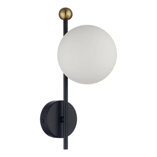 Бра Melody 6581/1W Lumion белый на 1 лампу, основание чёрное в стиле современный 