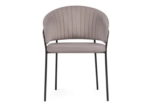 Стул на металлокаркасе Лео латте brandy light 4 / черный 592482 Woodville, латте/велюр, ножки/металл/чёрный, размеры - ****560*520 фото 3