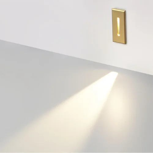 Светильник точечный LED Escala 7056/3WL Odeon Light латунь на 1 лампу, основание латунь в стиле минимализм хай-тек подсветка для лестниц и ступеней фото 4