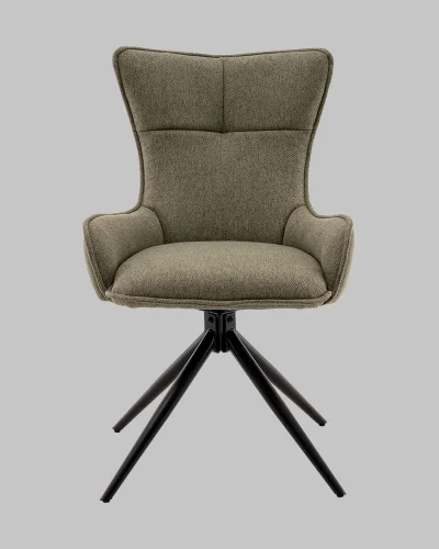 Стул обеденный Irigo,  светло-зеленый УТ000040791 Stool Group, зелёный/рогожка, ножки/металл/чёрный, размеры - *890**** фото 2