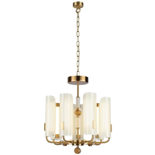 Люстра подвесная Lion 5467/35L Odeon Light белая коричневая на 1 лампу, основание античное бронза в стиле современный эклектика арт-деко фото 4