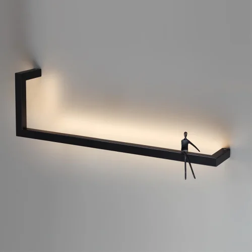 Бра Grafic 7153/14WL Odeon Light чёрный на 1 лампу, основание чёрное в стиле хай-тек отражённый свет фото 6