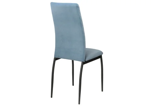 Стул Tod light blue / black 11870 Woodville, голубой/велюр, ножки/металл/чёрный, размеры - ****430*560 фото 4