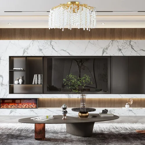 Люстра потолочная Милано-3 23312.700.6.G9.C GD Артемилано прозрачная на 6 ламп, основание золотое в стиле флористика современный ветви