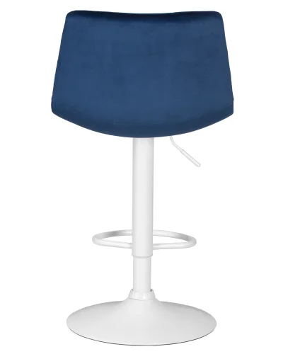 Стул барный набор 2 шт. SET-2 5017_WhiteBase-LM TAILOR WHITE, цвет сиденья синий велюр (MJ9-117), цвет основания белый Dobrin, /велюр, ножки/металл/белый, размеры - 920*1130***470*490 фото 6