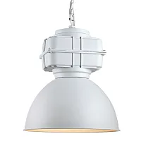 Светильник подвесной лофт Monsey GRLSP-9827 Lussole белый 1 лампа, основание белое в стиле лофт 