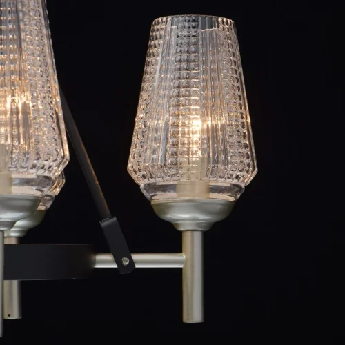 Люстра подвесная Альгеро 285011305 MW-Light прозрачная на 5 ламп, основание серебряное в стиле классический  фото 5