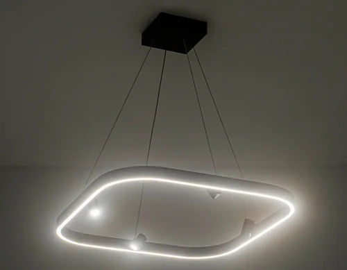 Светильник подвесной LED FL5803 Ambrella light чёрный 1 лампа, основание чёрное в стиле современный хай-тек квадраты фото 3