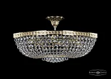 Люстра потолочная хрустальная 19283/55IV G Bohemia Ivele Crystal прозрачная на 6 ламп, основание золотое в стиле классический sp