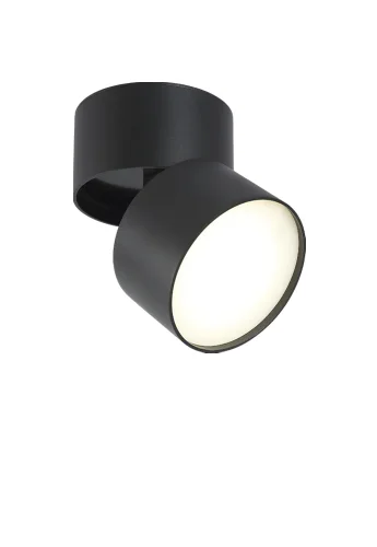 Светильник накладной LED CLT 130CW BL Crystal Lux белый 1 лампа, основание чёрное в стиле современный круглый фото 2