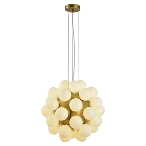 Светильник подвесной Haines LSP-8404 Lussole без плафона 36 ламп, основание матовое золото в стиле арт-деко современный молекула шар