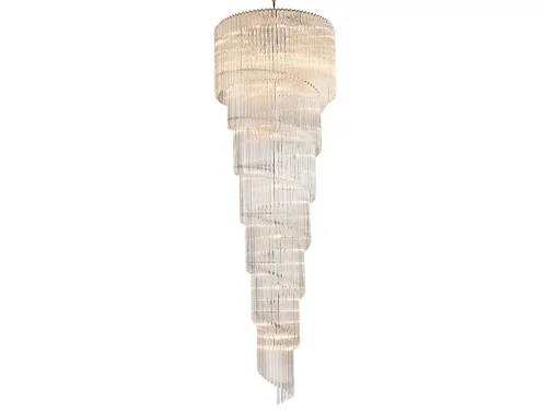 Люстра подвесная 8321/C Newport прозрачная на 43 лампы, основание хром в стиле классический современный американский каскад фото 2