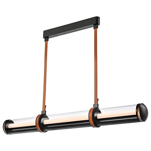 Светильник подвесной LED Kory WE443.12.023 Wertmark прозрачный на 1 лампу, основание чёрное в стиле современный линейный