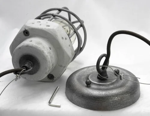 Светильник подвесной лофт Commack GRLSP-9691 Lussole без плафона 1 лампа, основание серое в стиле лофт  фото 4
