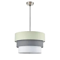 Светильник подвесной Ilaida 8039/3 Lumion зелёный разноцветный на 3 лампы, основание никель в стиле современный 