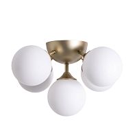 Люстра потолочная Merry A2704PL-5SG Arte Lamp белая на 5 ламп, основание матовое золото в стиле модерн шар