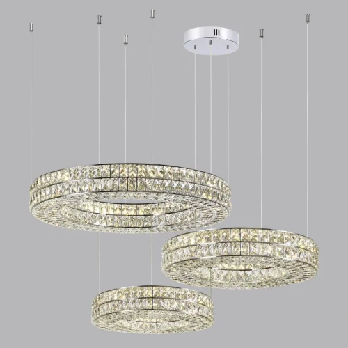 Потолочная база для 3-х колец Panta 4927/3R Odeon Light на 1 , основание хром в стиле современный фото 2