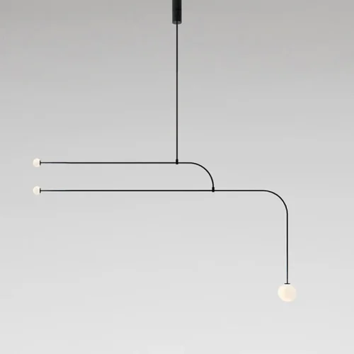 Светильник подвесной LINES E 140820-26 ImperiumLoft белый 3 лампы, основание чёрное в стиле минимализм  фото 2