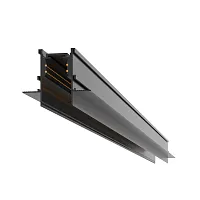 Шинопровод магнитный встраиваемый под ГКЛ 12мм 2м Skyline 48 ST004.429.12.1 ST-Luce чёрный в стиле для светильников серии Skyline 48 магнитный шинопровод гкл 12мм встраиваемый