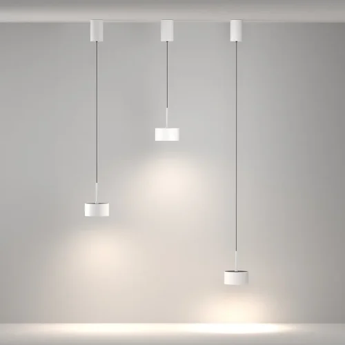 Светильник подвесной LED Glare P102PL-12W4K-W Maytoni белый на 1 лампу, основание белое в стиле хай-тек современный фото 2