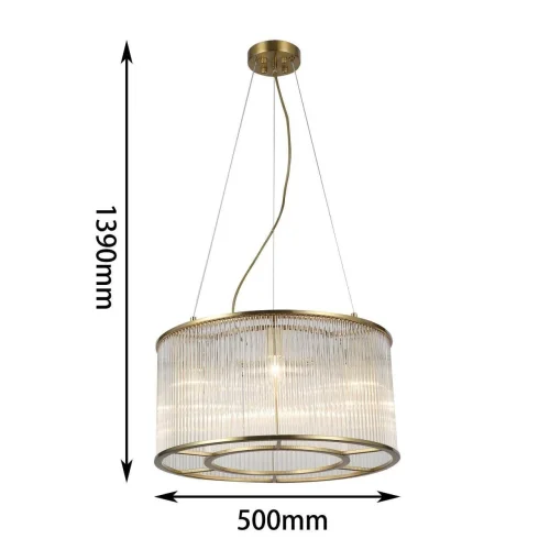 Люстра подвесная Wonderland 2907-6P Favourite прозрачная на 6 ламп, основание медь в стиле минимализм  фото 2