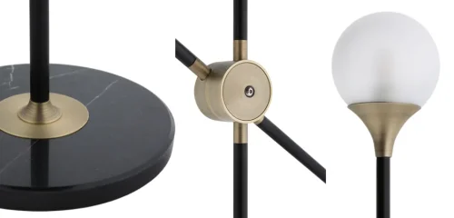Торшер Baton FLOR LAMP 3 85432-22 ImperiumLoft белый на 3 лампы, основание латунь в стиле современный фото 2