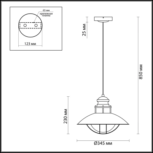 Подвесной светильник Dante 4164/1 Odeon Light уличный IP23 коричневый 1 лампа, плафон прозрачный в стиле классика E27 фото 2