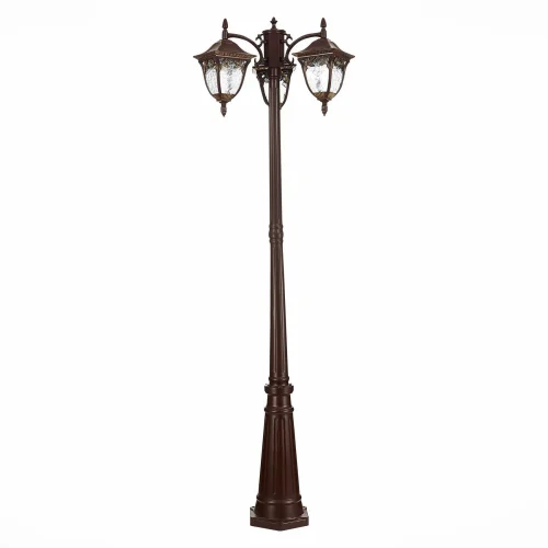 Парковый светильник Chiani SL083.705.03 ST-Luce уличный IP44 коричневый 3 лампы, плафон прозрачный в стиле современный E27 фото 4