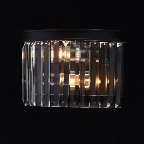 Бра Гослар 498025302 MW-Light прозрачный на 2 лампы, основание чёрное в стиле современный  фото 2
