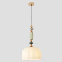 Светильник подвесной MERINGUE SP1.1 Crystal Lux белый на 1 лампу, основание золотое в стиле классический 