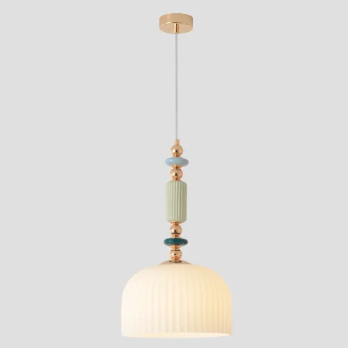 Светильник подвесной MERINGUE SP1.1 Crystal Lux белый на 1 лампу, основание золотое в стиле классический Светильник подвесной MERINGUE SP1.1 Crystal Lux белый на 1 лампу, основание золотое в стиле классический
