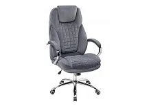Компьютерное кресло Herd dark grey 11904 Woodville, серый/велюр, ножки/металл/хром, размеры - *1250***680*730