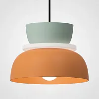 Светильник подвесной ILO D22 mint/orange 179681-26 ImperiumLoft прозрачный 1 лампа, основание зелёное в стиле современный скандинавский 