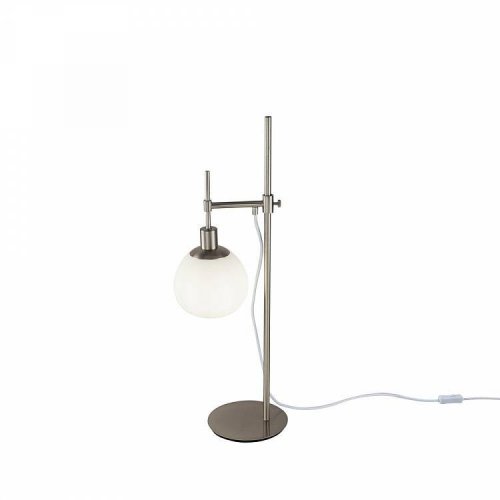 Настольная лампа Erich MOD221-TL-01-N Maytoni белая 1 лампа, основание никель металл в стиле современный 