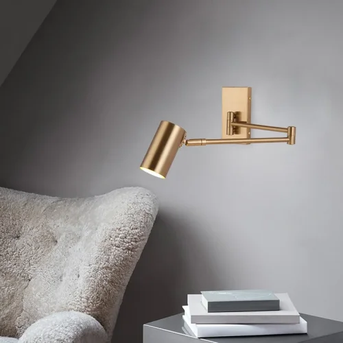 Настенный светильник VALLBO 141118-26 ImperiumLoft золотой на 1 лампа, основание золотое в стиле минимализм  фото 5