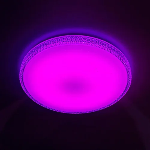 Светильник потолочный LED с пультом Альпина Смарт CL718A80G Citilux белый 1 лампа, основание белое в стиле современный хай-тек с пультом фото 4