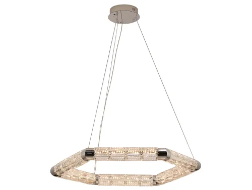 Светильник подвесной LED 8486/800 Newport прозрачный 1 лампа, основание хром в стиле американский современный классический квадраты