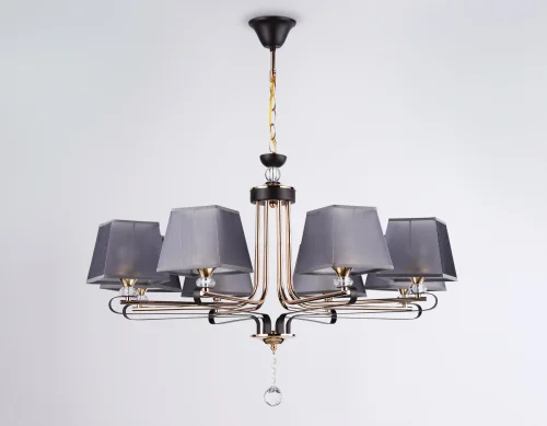 Люстра подвесная TR4618 Ambrella light коричневая на 5 ламп, основание коричневое в стиле современный  фото 5