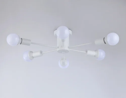 Люстра потолочная TR80401 Ambrella light без плафона на 6 ламп, основание белое в стиле современный  фото 2