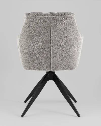 Стул обеденный Nia, серый УТ000039279 Stool Group, серый/букле, ножки/металл/чёрный, размеры - ***** фото 4