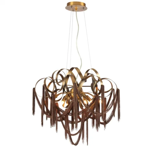 Люстра подвесная Chainy 5066/6 Odeon Light коричневая на 6 ламп, основание античное бронза в стиле лофт современный фото 3