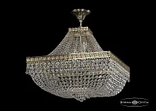 Люстра потолочная хрустальная 19272/H1/60IV GB Bohemia Ivele Crystal прозрачная на 15 ламп, основание золотое в стиле классика sp