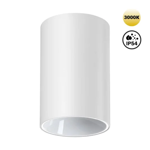 Светильник накладной LED Recte 359416 Novotech белый на 1 лампу, основание белое в стиле хай-тек современный трубочки круглый