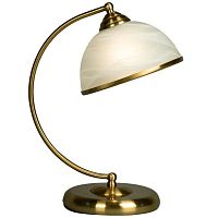 Настольная лампа CL403813 Citilux белая 1 лампа, основание бронзовое жёлтое металл в стиле современный 